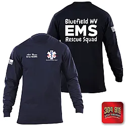 "BLUEFIELD WV RESCUE SQUAD" 5.11 STATION WEAR LONG SLEEVE T-SHIRT