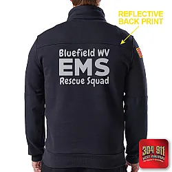 "BLUEFIELD WV RESCUE SQUAD" NEW NAVY Carhartt® Midweight 1/4-Zip Mock Neck Sweatshirt