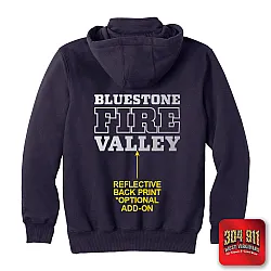 "BLUESTONE VALLEY VOL FIRE DEPT" - The Hooded Work Shirt (NAVY)