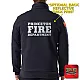 "PHILIPPI VOLUNTEER FIRE DEPARTMENT" GAME - The Firefighter's Zip Turtleneck Job Shirt (NAVY) (USA MADE)