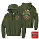 "MATOAKA ENGINE-641" SCREEN PRINT ON MILITARY GREEN JERZEES® - NuBlend® Pullover Hooded Sweatshirt