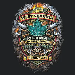 "MATOAKA ENGINE-641" SCREEN PRINT ON BLACK JERZEES® - NuBlend® Pullover Hooded Sweatshirt