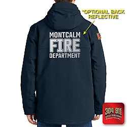 "MONTCALM FIRE DEPARTMENT" (NAVY) Carhartt® Super Dux™ Insulated Hooded Coat