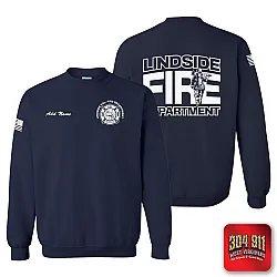 "LINDSIDE VOL FIRE DEPARTMENT" NAVY GILDAN WORK SWEATSHIRT