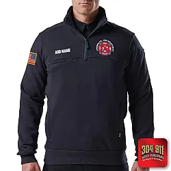 "LINDSIDE VOL FIRE DEPARTMENT" 5.11 JOB SHIRT 1/4 ZIP 2.0 (NAVY)