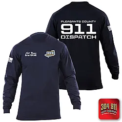 "PLEASANTS COUNTY 911" 5.11 STATION WEAR LONG SLEEVE T-SHIRT