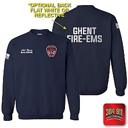 "GHENT VOL FIRE DEPT" NAVY GILDAN WORK SWEATSHIRT