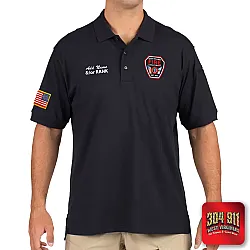 "GHENT VOL FIRE DEPT" (EMBROIDERY) UTILITY SHORT SLEEVE POLO (NAVY)