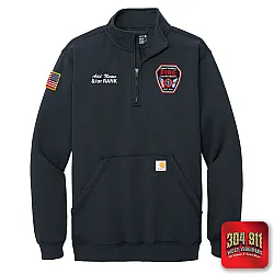 "GHENT VOL FIRE DEPT" NEW NAVY Carhartt® Midweight 1/4-Zip Mock Neck Sweatshirt