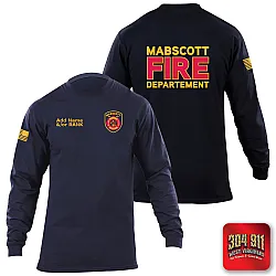 "MABSCOTT VOLUNTEER FIRE DEPARTMENT" 5.11 STATION WEAR LONG SLEEVE T-SHIRT