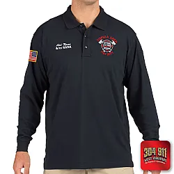 "SOPHIA AREA FIRE DEPARTMENT" (EMBROIDERY) TACTICAL JERSEY LONG SLEEVE POLO (NAVY)