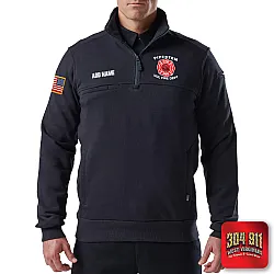 "PIPESTEM VOL FIRE DEPARTMENT" 5.11 JOB SHIRT 1/4 ZIP 2.0 (NAVY)