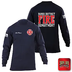 "BANKS DISTRICT FIRE DEPT" 5.11 STATION WEAR LONG SLEEVE T-SHIRT