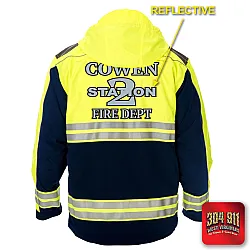"COWEN FIRE DEPARTMENT" GAME - HIGH VIZ RESCUE JACKET PARKA (NAVY)