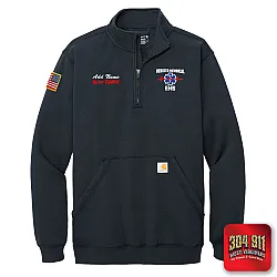 "WEBSTER MEMORIAL EMS" NEW NAVY Carhartt® Midweight 1/4-Zip Mock Neck Sweatshirt