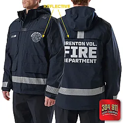 "BRENTON VOLUNTEER FIRE DEPARTMENT" (REFLECTIVE PRINT) RESPONDER PARKA 2.0 5.11 Tactical (DARK NAVY)