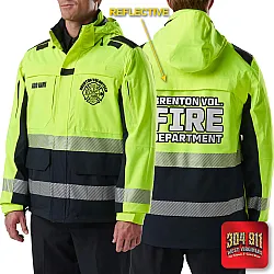 "BRENTON VOLUNTEER FIRE DEPARTMENT" (REFLECTIVE PRINT) RESPONDER HI-VIS PARKA 2.0 5.11 Tactical (DARK NAVY)