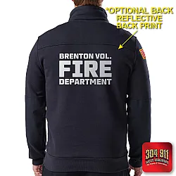 "BRENTON VOLUNTEER FIRE DEPARTMENT" NEW NAVY Carhartt® Midweight 1/4-Zip Mock Neck Sweatshirt