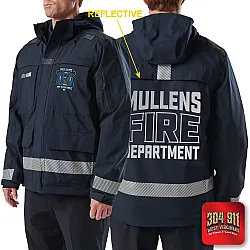 "MULLENS FIRE DEPARTMENT" (REFLECTIVE PRINT) RESPONDER PARKA 2.0 5.11 Tactical (DARK NAVY)