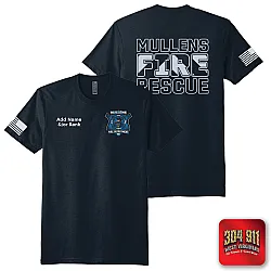 "MULLENS FIRE DEPARTMENT"  (MIDNIGHT NAVY) Next Level Apparel® Adult CVC Sueded Tee