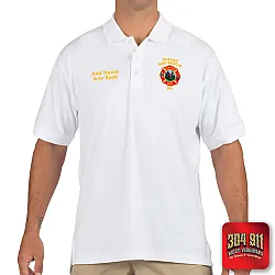 "OCEANA FIRE RESCUE" TACTICAL JERSEY SHORT SLEEVE POLO (WHITE)