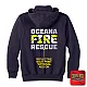 "OCEANA FIRE RESCUE" NAVY - GAME - The Hooded Work Shirt (EMBROIDERED)