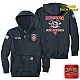 "OCEANA FIRE RESCUE" NEW NAVY Carhartt ® Rain Defender ® Paxton Heavyweight Hooded Zip Mock Sweatshirt