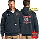 "OCEANA FIRE RESCUE" NEW NAVY Carhartt ® Rain Defender ® Paxton Heavyweight Hooded Zip Mock Sweatshirt