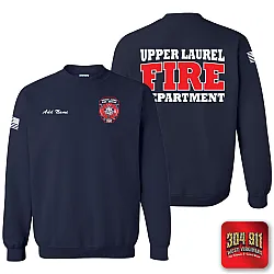 "UPPER LAUREL FIRE-RESCUE" NAVY GILDAN WORK SWEATSHIRT