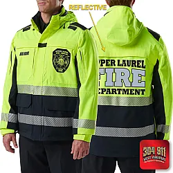 "UPPER LAUREL FIRE-RESCUE" (REFLECTIVE PRINT) RESPONDER HI-VIS PARKA 2.0 5.11 Tactical (DARK NAVY)