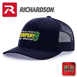 "DEKALB COUNTY FIRE RESCUE STATION 9" NAVY RICHARDSON 112 | TRUCKER HAT