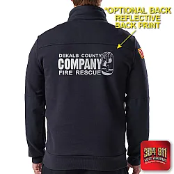 "DEKALB COUNTY FIRE RESCUE STATION 9" 5.11 JOB SHIRT 1/4 ZIP 2.0 (NAVY)