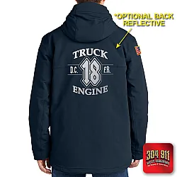 "DEKALB COUNTY FIRE STATION 18" (NAVY) Carhartt® Super Dux™ Insulated Hooded Coat