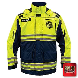 "JACKSON TRAIL RESCUE ENGINE 91" GAME - HIGH VIZ RESCUE JACKET PARKA (NAVY)