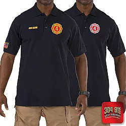 "PHILIPPI VOLUNTEER FIRE DEPARTMENT" (EMBROIDERY) PERFORMANCE SHORT SLEEVE POLO TECH