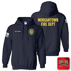 "MORGANTOWN FD" NAVY GILDAN WORK HOODIE