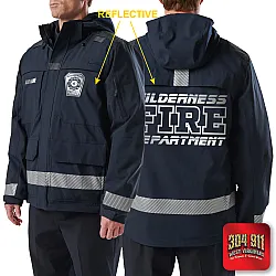 "WILDERNESS FIRE DEPARTMENT" (REFLECTIVE PRINT) RESPONDER PARKA 2.0 5.11 Tactical (DARK NAVY)