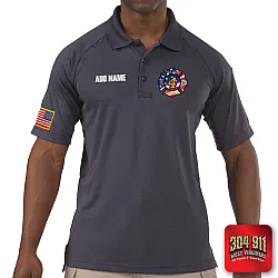 "BANKS DISTRICT FIRE DEPT" (EMBROIDERY) PERFORMANCE SHORT SLEEVE POLO TECH