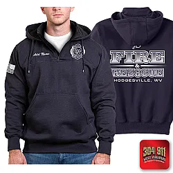 "WARREN DISTRICT FIRE DEPT" GAME - The Hooded Work Shirt (NAVY)