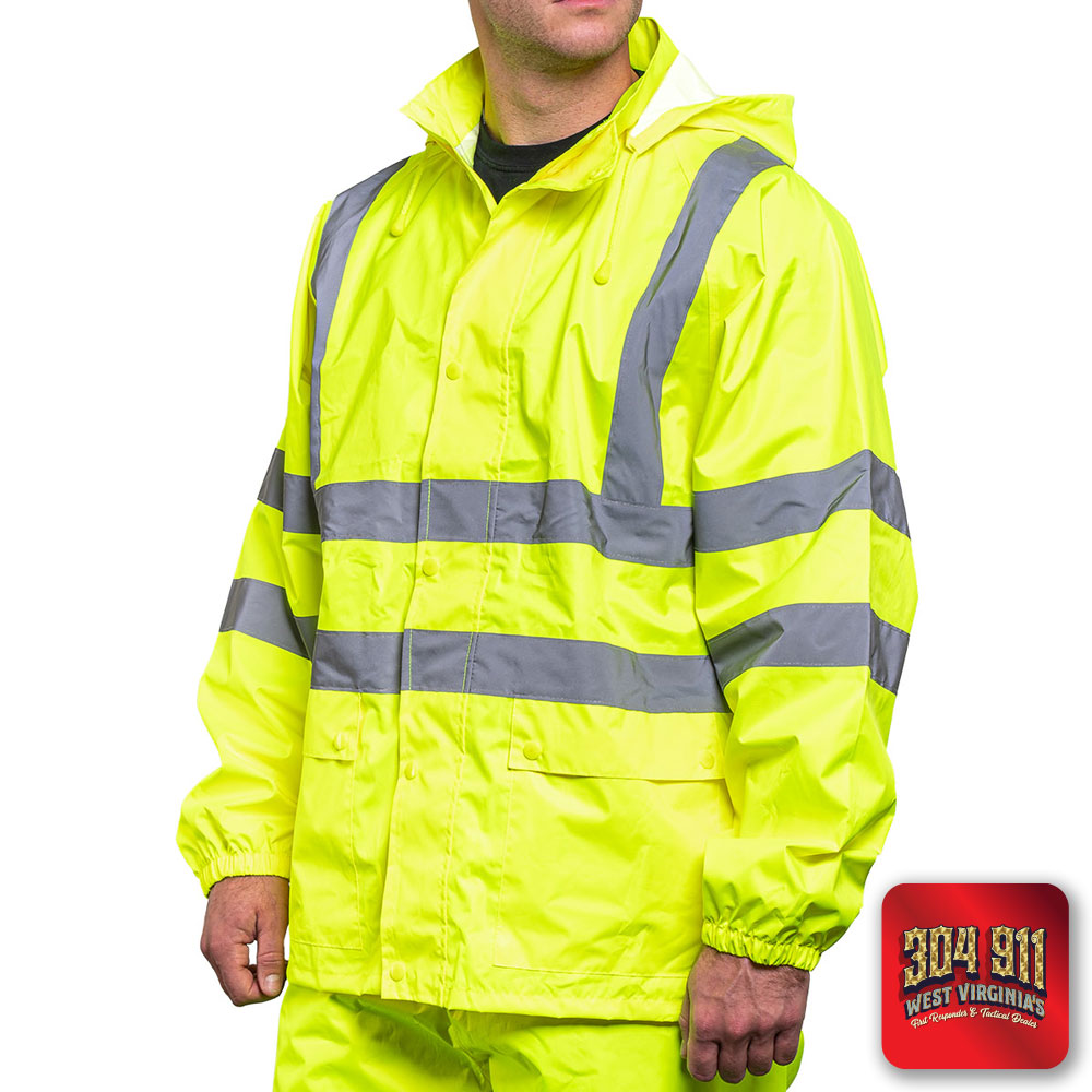"BLANK" GAME - The Econo HiVos Rain Jacket (NEON LIME)