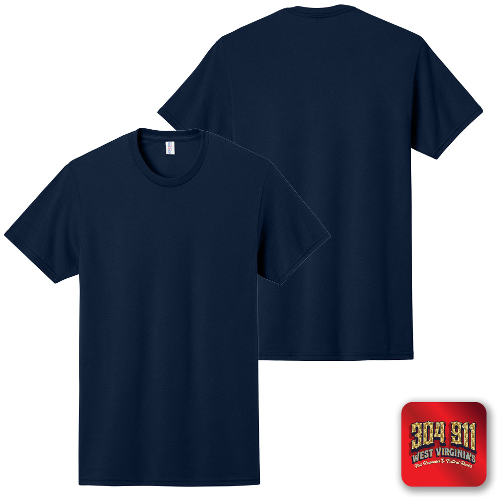 "BLANK SHIRT, HOODY, and SWEATSHIRT" (NAVY) JERZEES® - Dri-Power® 50/50 Cotton/Poly T-Shirt