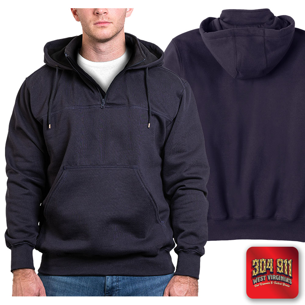 "BLANK" GAME - The Hooded Work Shirt (NAVY)