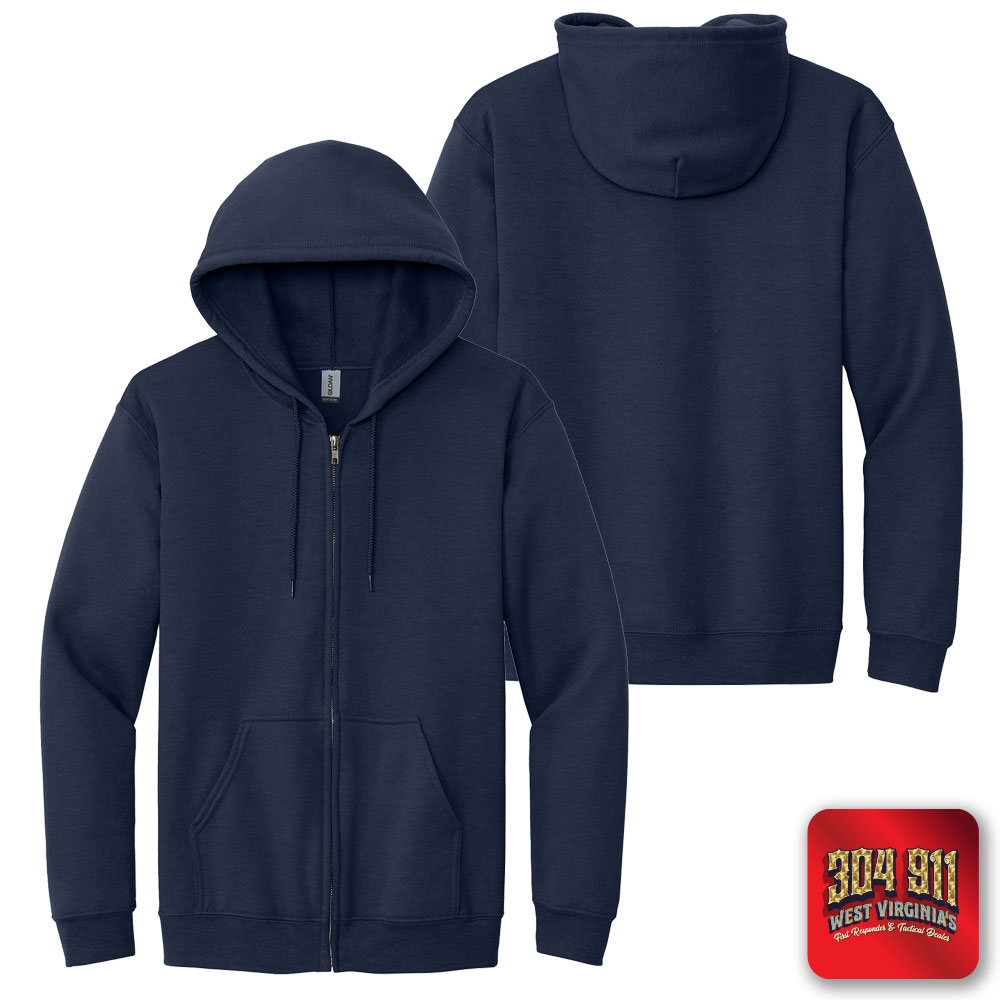 "BLANK SHIRT, HOODY, and SWEATSHIRT" (NAVY) JERZEES® - NuBlend® Full-Zip Hooded Sweatshirt