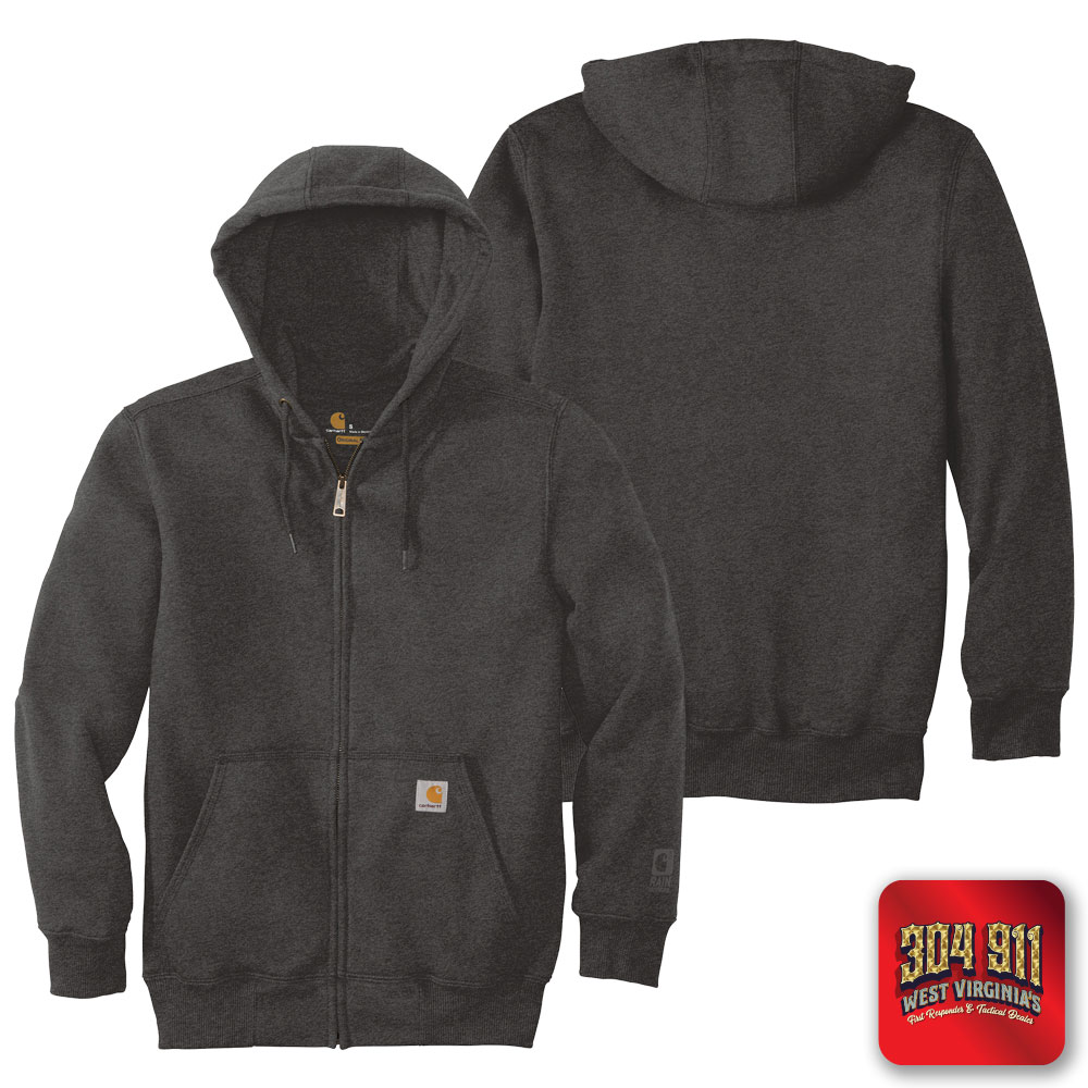 "BLANK" CARBON HEATHER Carhartt ® Rain Defender ® Paxton Heavyweight Hooded Zip Mock Sweatshirt