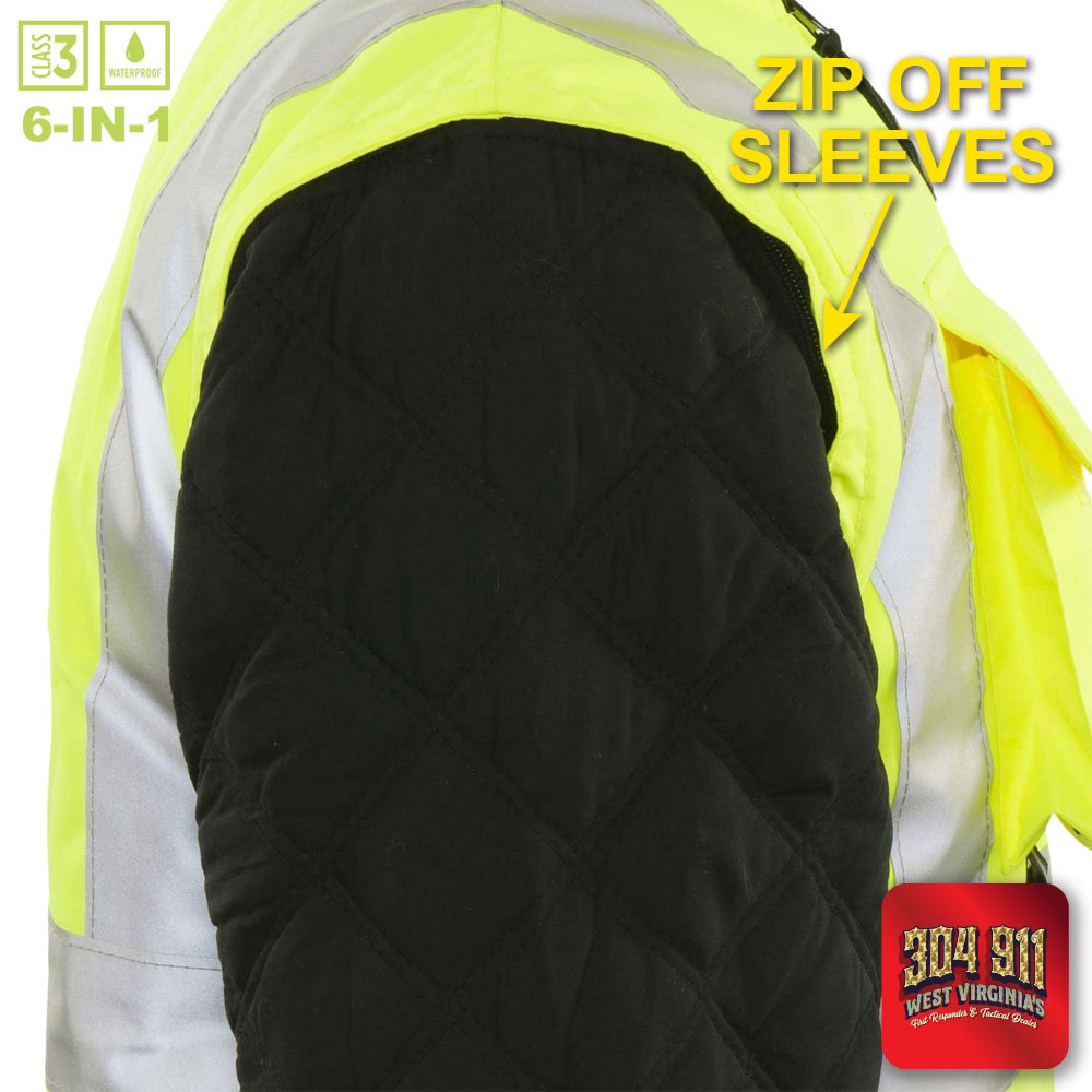 "HACKER VALLEY FIRE DEPARTMENT" GAME - The 6 in 1 Jacket (NEON LIME)