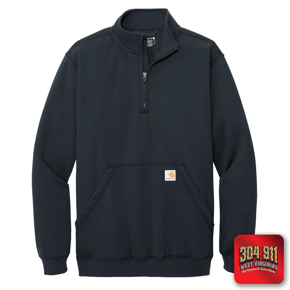 "BLANK" NEW NAVY Carhartt® Midweight 1/4-Zip Mock Neck Sweatshirt