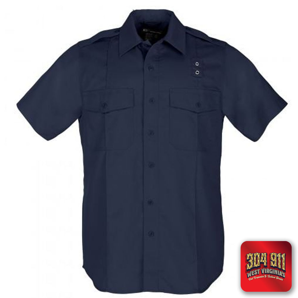 "BLANK" 5.11 - TWILL PDU® CLASS A SHORT SLEEVE SHIRT (NAVY)