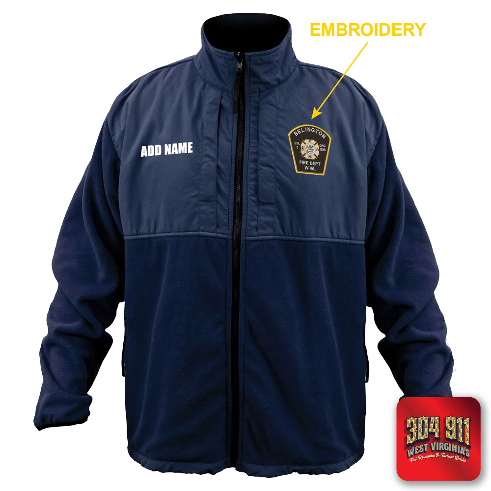 "BELINGTON VOL. FIRE DEPARTMENT" GAME - HIGH VIZ RESCUE JACKET PARKA (NAVY)