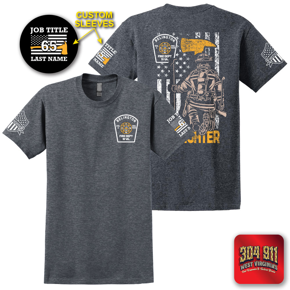 "BELINGTON VOL. FIRE DEPARTMENT - FIREFIGHTER" Gildan® - DryBlend® 50 Cotton/50 Poly T-Shirt