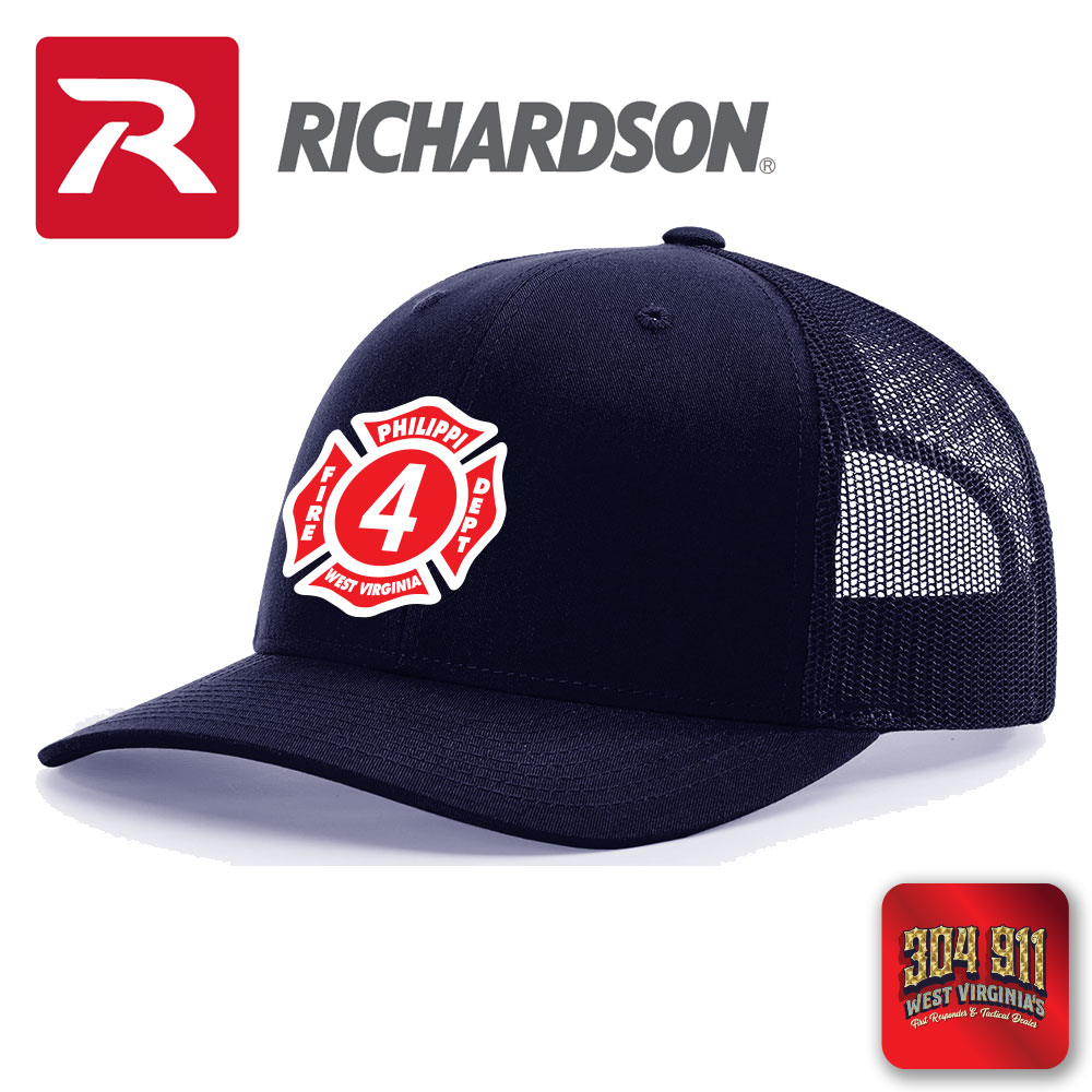 "PHILIPPI VOLUNTEER FIRE DEPARTMENT" NAVY RICHARDSON 112 | TRUCKER HAT